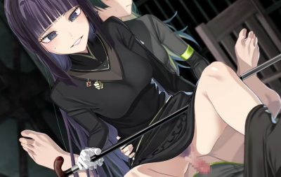 全身黒のファッションのシックで細身な牝からせめられる！！